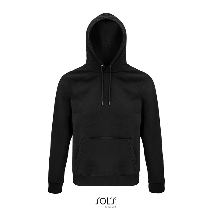 Hoodie unisexe coton bio rPET personnalisé 280g - STELLAR Noir 1